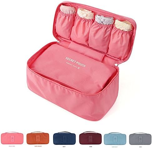 ElseLife Light Blue Cosmetic Makeup Bags Drawer Underware Bra Storage Bags Multi-funcitional Box Nylon