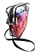 Stadium Approved Clear Messenger Bag/Large 10 Inches Cross Shoulder/Event Security Compliant/Transparent (Black)