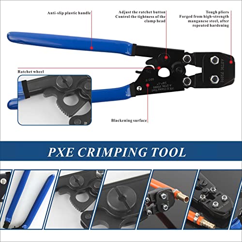 PEX Pipe Clamp Cinch Tool Crimping Tool Crimper for Stainless Steel