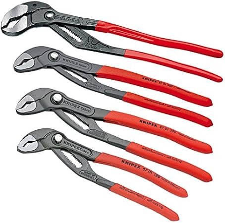 Knipex Cobra Pince Multiprise Plombier Cle 180 250 300 560 Mm Xl Pince Pour Pompe A Eau 8701 180 250 300 560 4 Pieces Pince Cle Sanitaire Tuyau Pince Amazon Fr Auto Et Moto