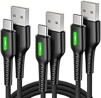 USB C Cable, INIU [3 Pack 3.1A] QC 3.0 Fast Charging USB Type C Cable, Nylon Braided (1.6+3.3+10ft) Phone Charger Data...