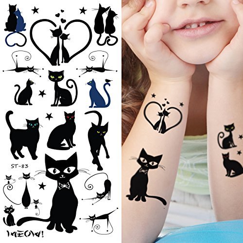 Set of 2 Waterproof Temporary Fake Tattoo Stickers Cute