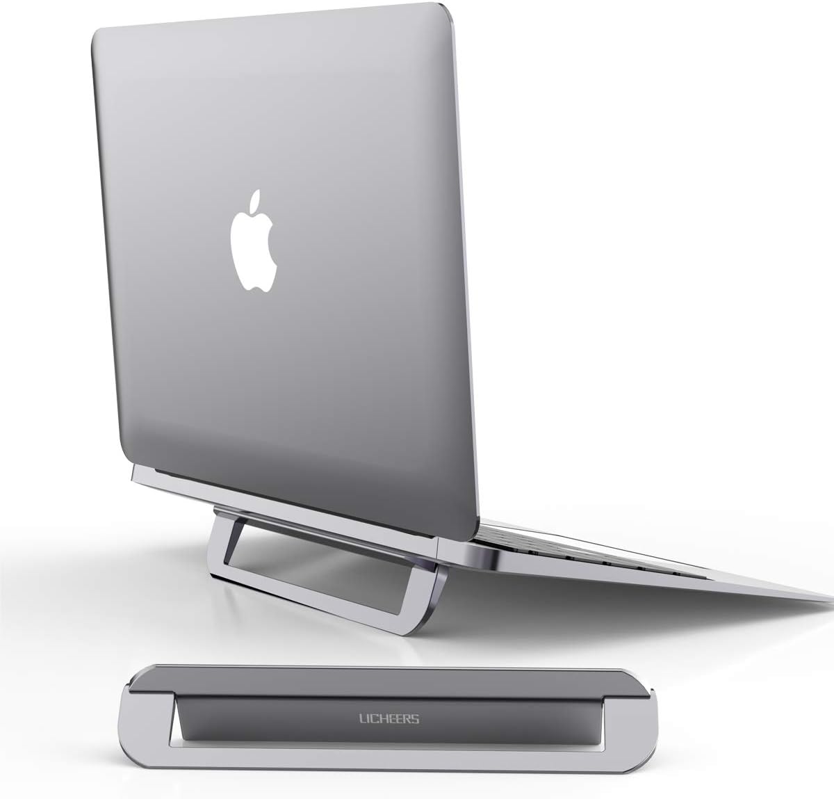 Laptop Stand, Licheers Invisible Aluminum Notebook Stand for Desk, Foldable Laptop Holder Compatible with All 10