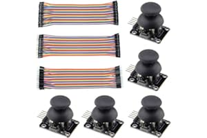 WMYCONGCONG 5 PCS Joystick Breakout Module Game Controller Compatible with Arduino PS2 + 120 PCS Multicolored Breadboard Jumper Wires Ribbon Cables Kit