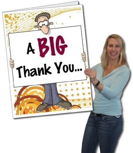 Amazon Com Victorystore Jumbo Greeting Cards Giant Thank You Card Big Nose 2 X 3 Card With Envelope Kitchen Dining
