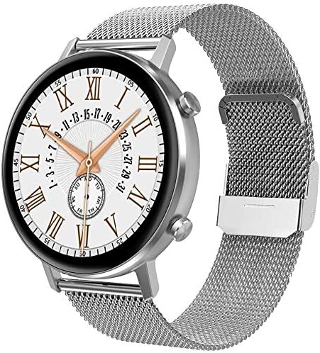 スマートウォッチ レディース 【2020最新】1.3インチ 女性 活動量計 着信通知 目覚まし時計 音楽制御 多運動モード 長い待機時間 iphone/Android対応 レディース/女性/彼女/母の贈り物 日本語説明書付(シルバーホワイト)