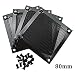 80mm Computer Fan Filter Grills with Screws, Aluminum Frame Ultra Fine Stainelss Steel Mesh - 4 Pack (Black)