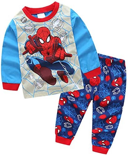 Spiderman Pajamas Set Children's Clothing Sets Boys Sleepwear Clothes Kids Cotton Cartoon Baby Nightwear 100% Cotton