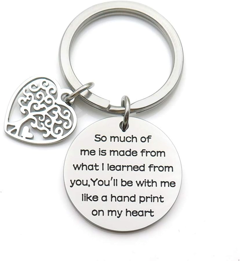 So much of me is made of what I learned from you Teacher Gift Stainless Steel Keychain Key Ring