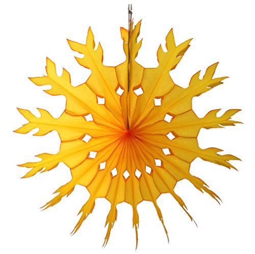 6-pack 15 Inch Tissue Paper Snowflake Decoration (Gold)