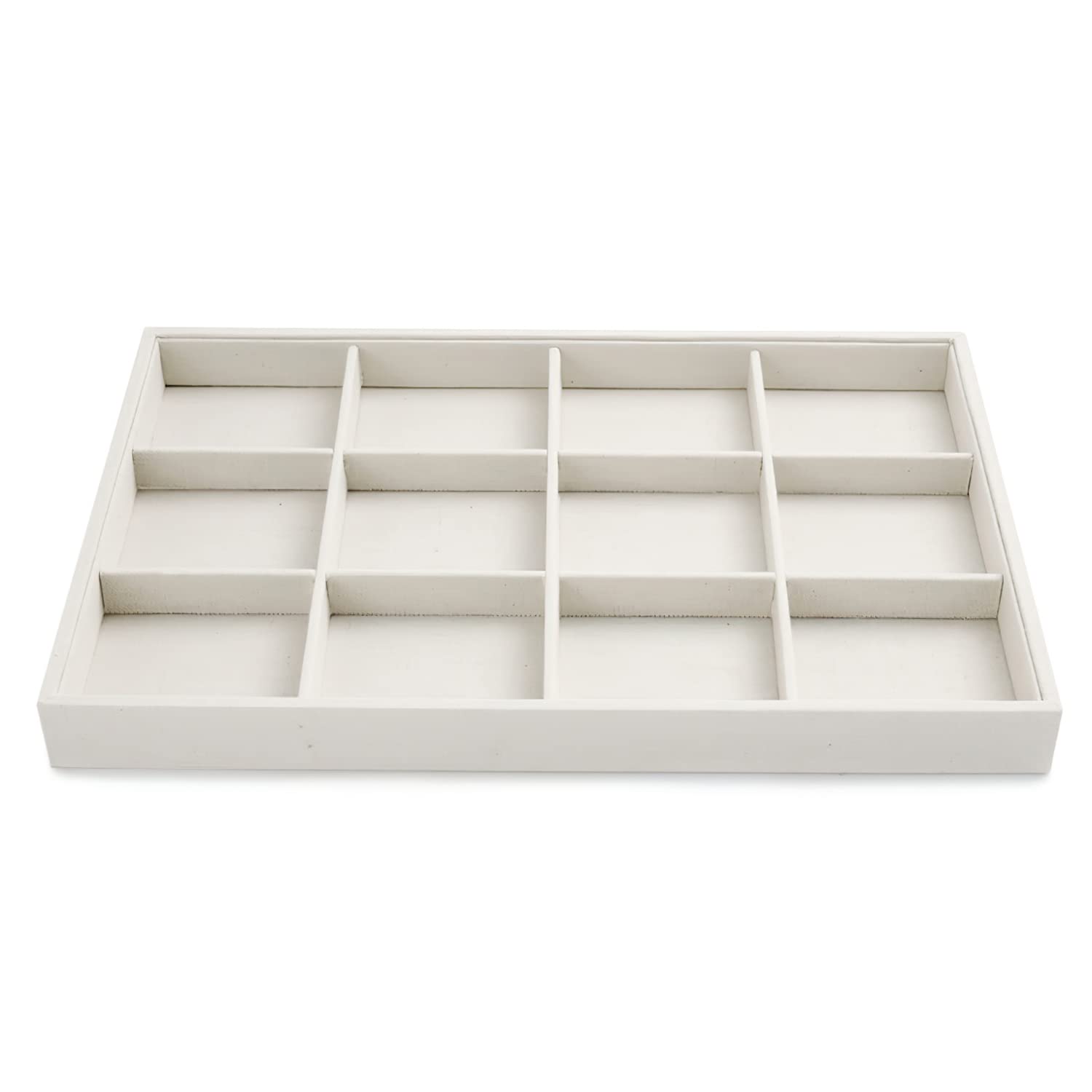 Oirlv Stackable Jewellery Tray 12 Grid Jewellery Tray Jewellery Display Tray for Jewellery Display and Organiser