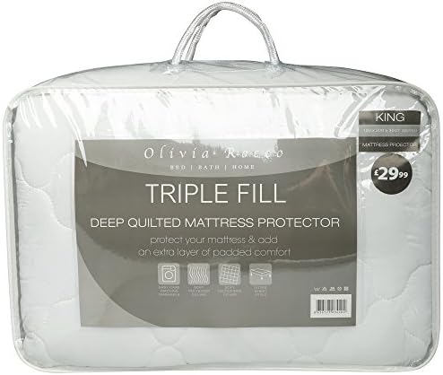 HOME TLC New Hybrid 30cm Deep Quilted Mattress Protector Topper Fitted Cover Single Double King Size (Single)