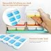 Kootek 4 Pack Silicone Ice Cube Trays with Lid - BPA Free Flexible 56-Ice Cubes Molds Easy Release Ice Trays with Spill-Resistant Removable Cover, Dishwasher Safe and Stackable Durable (Multi)