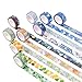 Kyoto Style Masking Washi Tape Set | 9 Rolls | 0.6 Inch (15mm) Wide | for Scrapbooks, Photo Frames, Bullet Journals, Arts and Crafts. (Prosperous Summer Package)