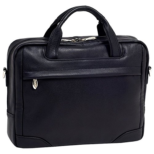 McKleinUSA MONTCLARE 15495 Black Leather Netbook Laptop Brief