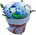 Baby Boy Clothing Flower Bouquet | Newborn Baby Boy Gift Basket with Baby Clothing Arranged Like Celebration Flowers, Creative Unique Blue Baby Set for Expecting Moms, Includes Spaceship Clothing Set