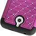 HTC Desire 510 Case, Style4U HTC Desire 510 Studded Rhinestone Crystal Bling Hybrid Armor Case Cover with 1 HD Screen Protector and 1 Stylus [Purple / Black]