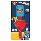 ICUP DC Comics - Superman, The Man Of Steel Silicone Spatula With Removable Head & Plastic Cookie Cutter Combo