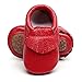 HONGTEYA Leather Baby Moccasins Hard Soled Tassel Crib Toddler Shoes for Boys and Girls…