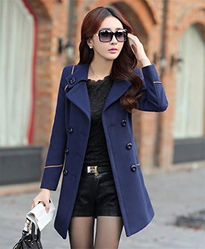 Youtobin Women's New Style Winter Dress-Coats Slim Long Woolen Pea Coat