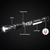 REHKITTZ Torch LED 2000 Lumen S2600 Rechargeable Pocket Flashlight 2500mAh view 6