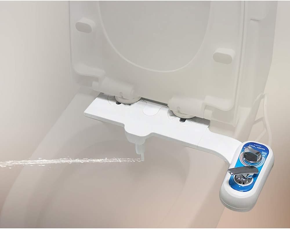 Bluting Bidet Attachment for Toilet,Left Handed Dual Nozzle