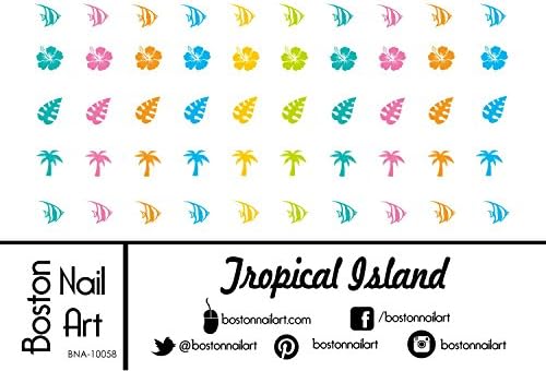 Tropical Island Waterslide Nail Decals - 50pc