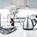 Electric Kettle, Aicok Stainless Steel Gooseneck Electric Kettle with British Strix Control, Cordless Pour Over Coffee Kettle, Fast Teapot with Auto Shut-Off and Boil-Dry Protection 1000W，1L