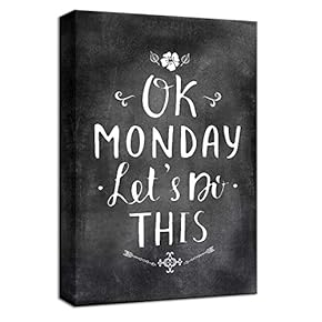 Canvas Wall Art Inspirational Quotes for Office Painting Artwork for Home Prints Framed - 12x18 inches
