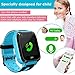 Kids Smart Watch Phone smartwatches for Children with GPS Tracker sim Card Anti-Lost sos Call Boys and Girls Birthday Compatible Android iOS Touch Screen (GPS Blue)