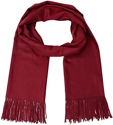 Shapetune Rich Solid Colors Cashmere Feel Winter Scarf, Extreme Soft Scarf Wrap Shawl For Autumn Winter and Spring (Burgundy)