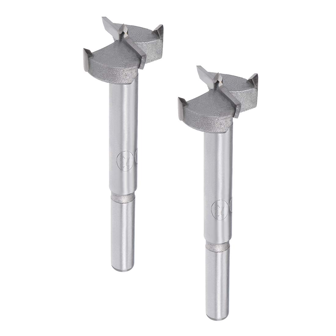 Sourcingmap Forstner Drill Bits 23mm, Tungsten Carbide Wood Hole Saw Auger Opener, Woodworking Hinge Hole Drilling Boring Bit Cutter, 2pcs (Gray)