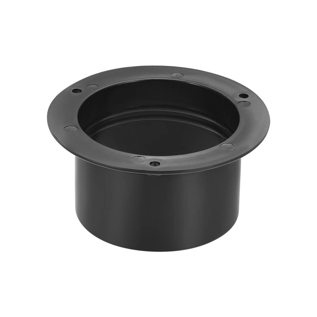 sourcing map Black Straight Duct Connector Flange ABS Plastic Air Outlet Inlet Adaptor for 2.95Inch Dia Hose