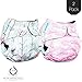 Bumworks Charcoal Double Gusset Bamboo Pocket Cloth Diapers with Bamboo 4 Layer Inserts (Set of 2) - Perfect Designs for Boys and for Girls - Great Shower Gift (Variety of Colors) (Pink Arrows)