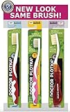 Doctor Plotka's Mouthwatchers Antimicrobial Floss Bristle Silver Toothbrush, Family, 6 Pack