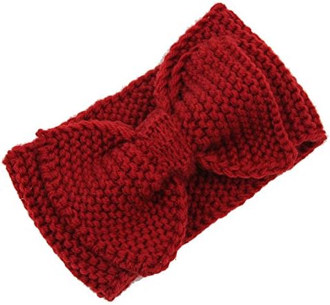 RICCOS ( TM ) Fashion Women Crochet Big Bow Knot Turban Knitted Head Wrap Hairband Winter Ear Warmer Headband