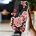 RabeMall Samsung Galaxy S9 Plus Case Unique Pretty Flowers for Girls/Women Anti-Fingerprint Three Layer High Impact Resistant Hybrid Shockproof Protective Cover,Floral Black