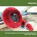 Valleycomfy Fashion Steering Wheel Covers for Women/Girls/Ladies Australia Pure Wool 15 Inch 1 Set 3 Pcs, Wine Red