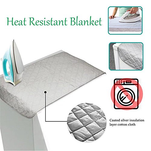 HonsCreat Ironing Blanket, Magnetic Ironing Mat Laundry Pad, Washer Dryer Heat Resistant Pad, Any Metallic Surface into an Ironing Board (48x85cm, Gray)
