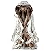 Mesisefra Women's Winter Thicken Cotton-padded Warm Button Hoodie Overcoat