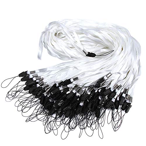 100 Pcs Detachable Lanyard Neck Straps - Quick Release For ID Badges, Keys, USB Drives