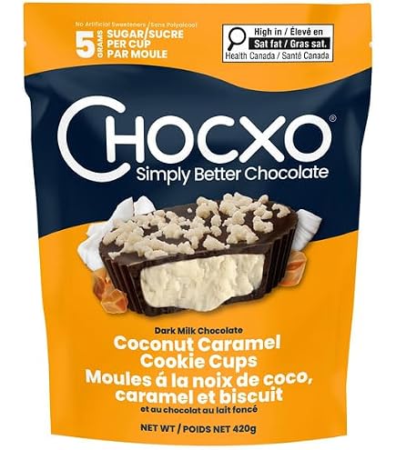 Dark Milk Chocolate Coconut Caramel Cookie Cups Compatible with