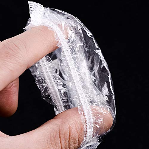Disposable Clear Waterproof Ear Protector Covers for Shower Hair Dye -120 Pieces