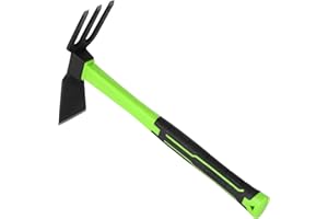 NAUKII 15 inch Garden Hoe and Cultivator Hand Rake Durable and Comfortable Handle Garden Tool