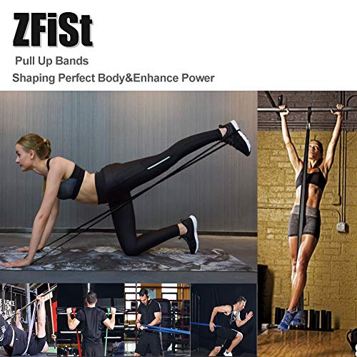 ZFiSt Booty Band, Fabric Resistance Bands for Leg Butt,Thigh Workout Bands for Women, Hip Glute Bands Fitness Exercise Bands for Squat Pilate Yoga, 3 Resistance Bands Long 1 Pull Up Bands