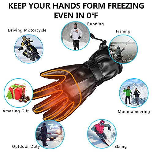 Heated Gloves for Men Fingers Hands Warmer for Ski Motorcycle Hiking