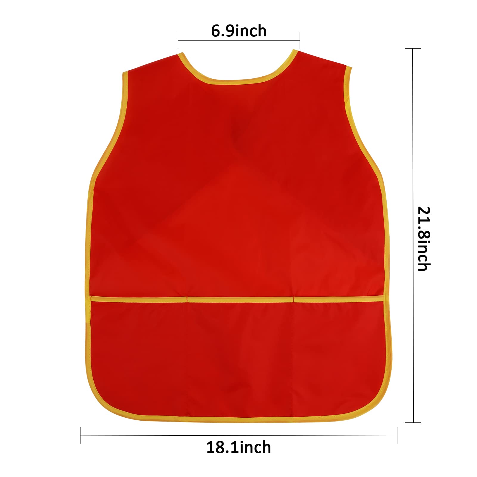 4Pcs Kids Art Smock Kids Apron Waterproof Painting Aprons with 3 Pockets Art Smocks for Kids 3-8 Years, 4 Colors