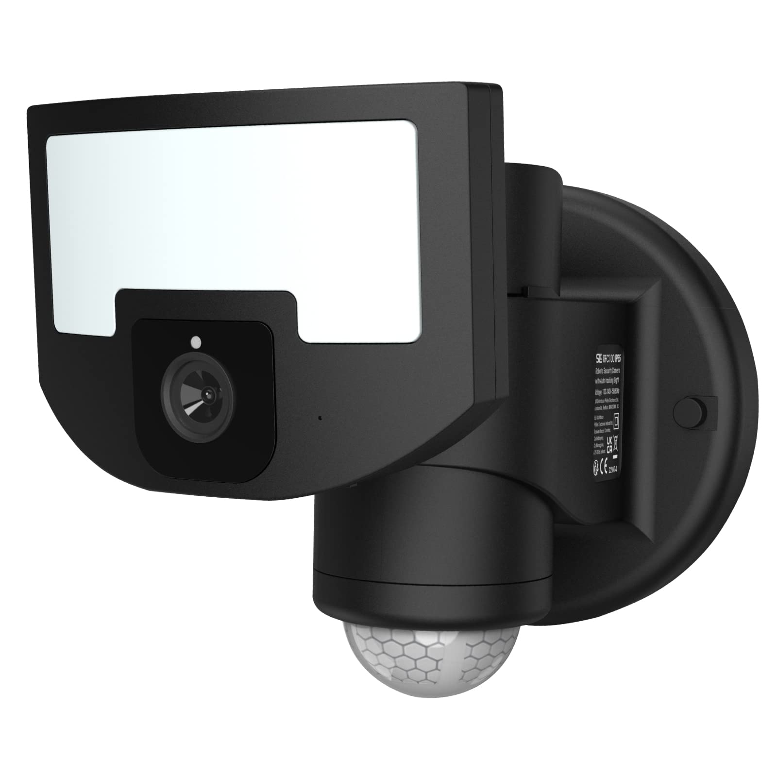 SLx Security Light Outdoor Motion Sensor, WiFi Camera with App Control, Colour Night Vision, PIR Sensor, 1700 Lumen LED Floodlight, IP65 Weatherproof, 210° Field of Vision Motorised Motion Sensor