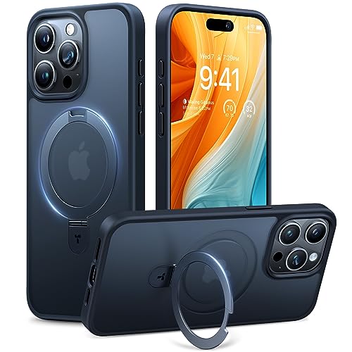 TORRAS Ostand Q1 Guardian für iPhone 14 Pro Hülle für MagSafe (Nr.1 Magnetkraft, Unsichtbarer Ständer, Militärischer Schutz) Stoßfest Handyhülle iPhon
