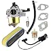 Butom HR215 Carburetor with Ignition Coil Air Filter for Honda GXV120 GXV140 GXV160 Engine HR194 HR195 HR214 HR216 HRA214 HRA216 HRC216 Lawn Mower 16100-ZE6-W01